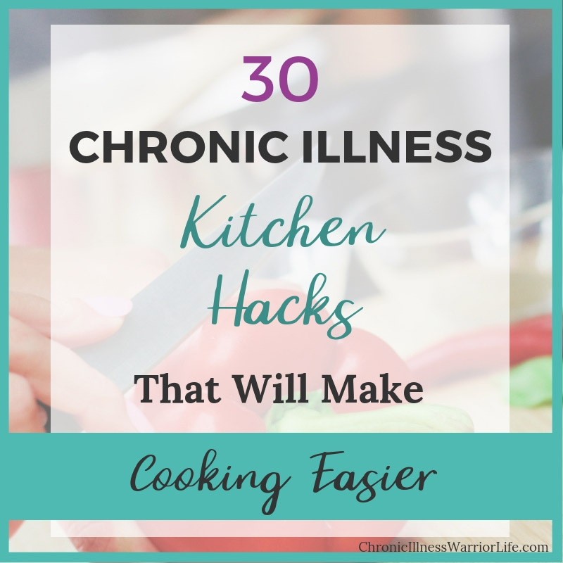 I can't believe I didn't know these kitchen hacks for living with chronic pain and fatigue! Every mom should teach their daughters these cooking tips and tricks before they grow up! #chronicillnesswarriorlife #cookinghacks #kitchentools #kitchengadgets #chronicillnesshacks #chronicillnesscooking #kitchenhacks
