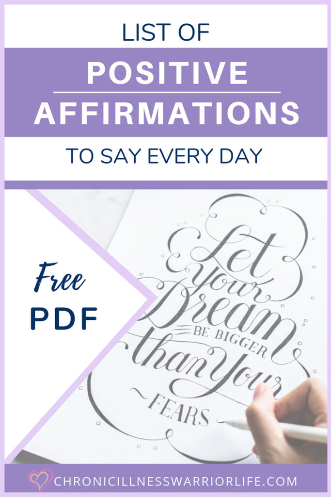 Wow! This is a true mega-list of positive affirmations to say every day. This post gave me so many ideas of affirmtions for strength and courage as well as a list of positive affirmations for mental health. You can also download the Free printable list of positive affirmations pdf. #mentalhealth #affirmations #freeprintables